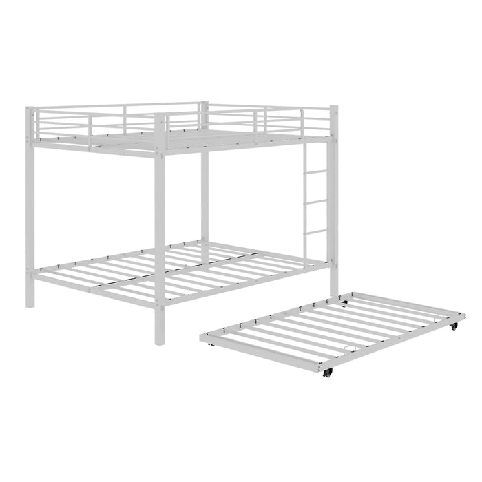 Bunk Bed For Kids, Convertible Frame With Ladders & Guardrail