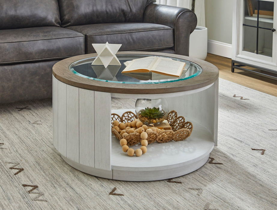 Melody - Round Coffee Table With Casters - White