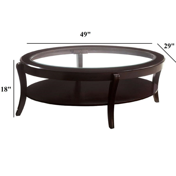 Contemporary Table With Open Lower Shelf