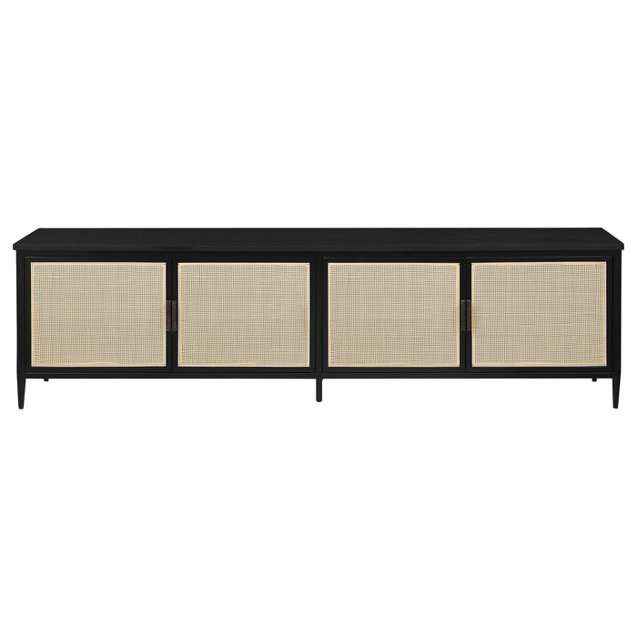 Kenneth - 4 Door TV Stand - Black