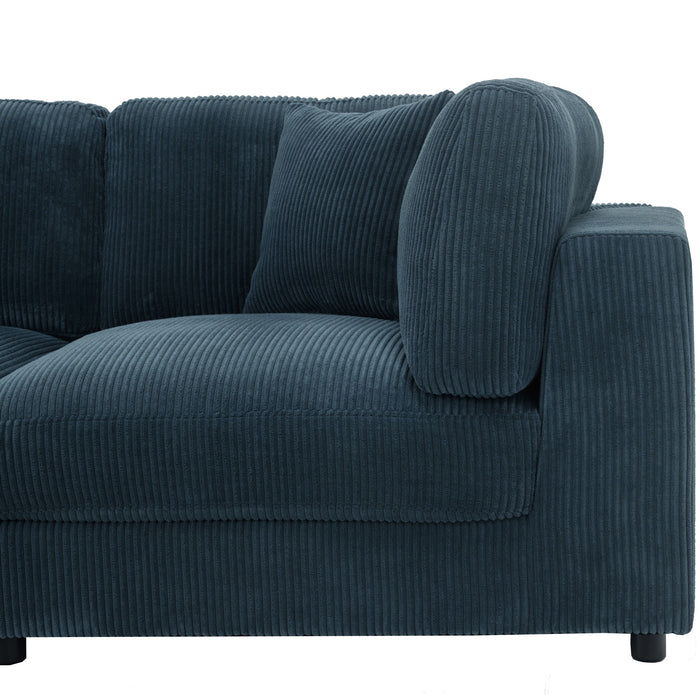 Upholstered Modular Sectional & Custom Configuration And Toss Pillows
