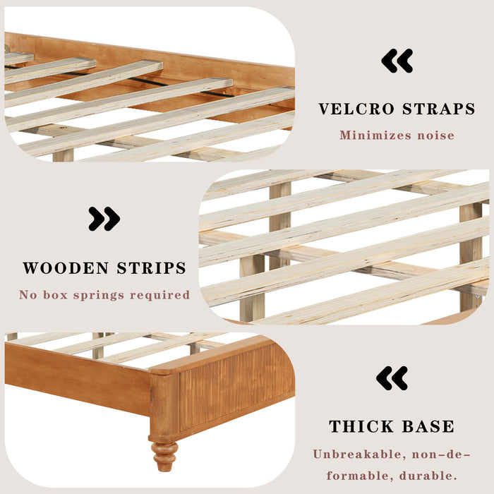 Platform Bed Frame & Tall Headboard