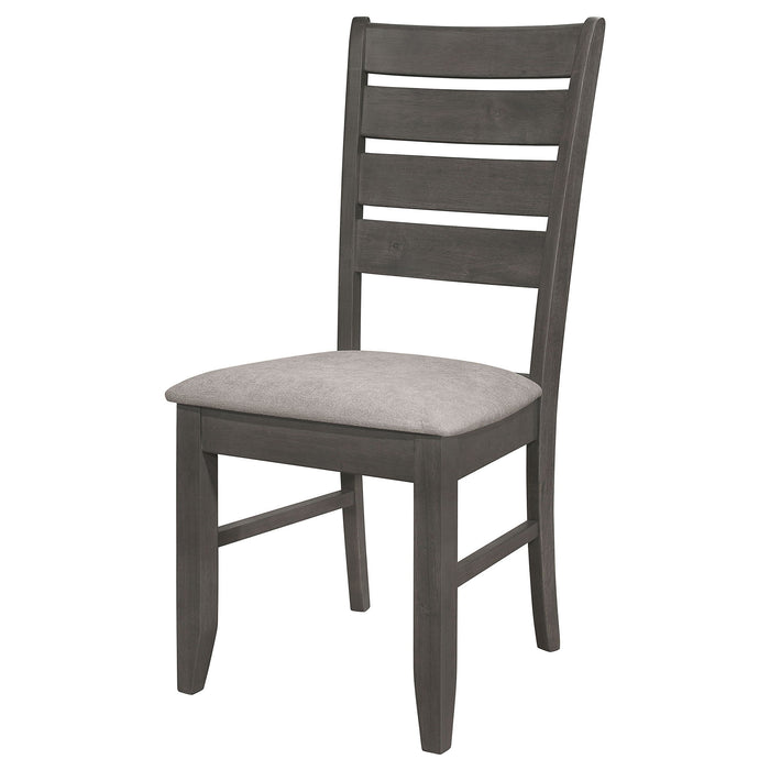 Padded Seat Side Chairs With Tapered Slats (Set of 2)