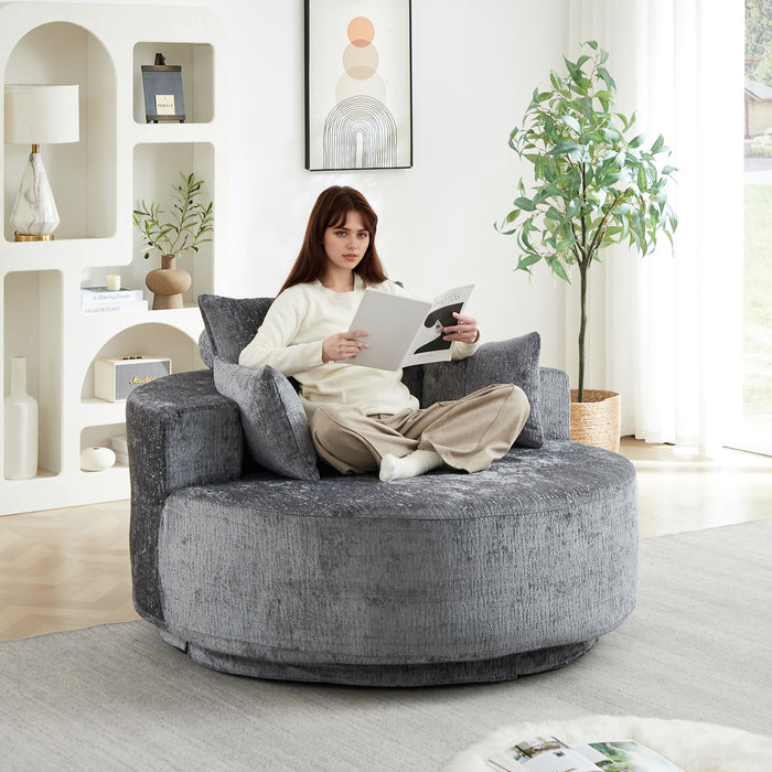 Swivel Chair With Rotating Base For Living Room