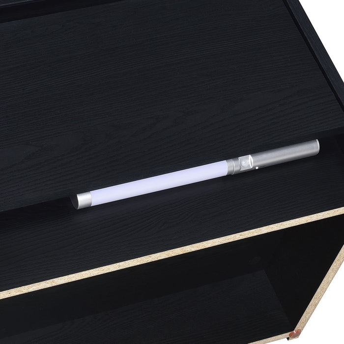 Geary - 2 Drawer Nightstand With LED Lights And USB Charging Ports