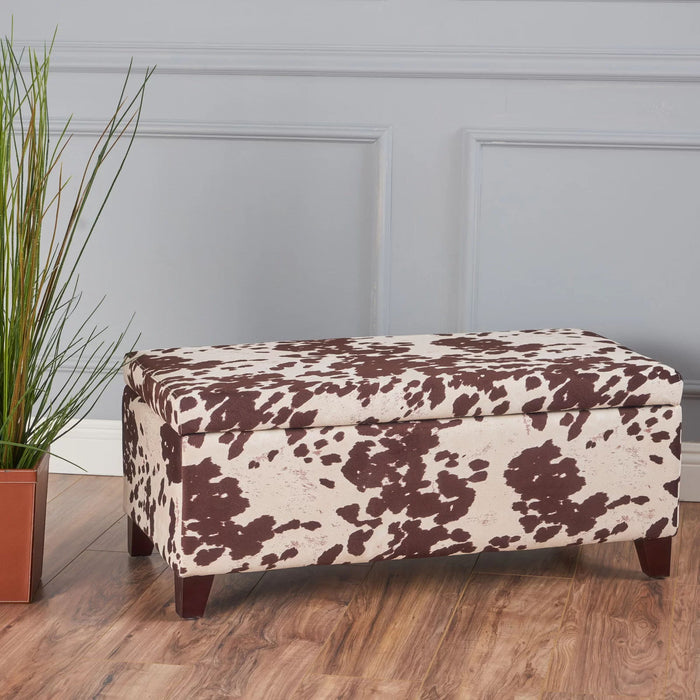 Storage Ottoman - Brown Multi