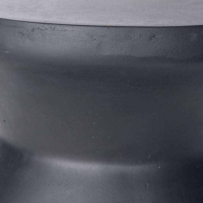 Side Table Modern Concrete Accent Piece - Black