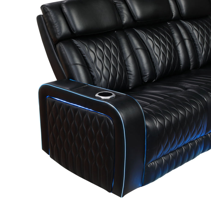 Electra - Power Reclining Set With Power Headrests, Massage And LED Lighting