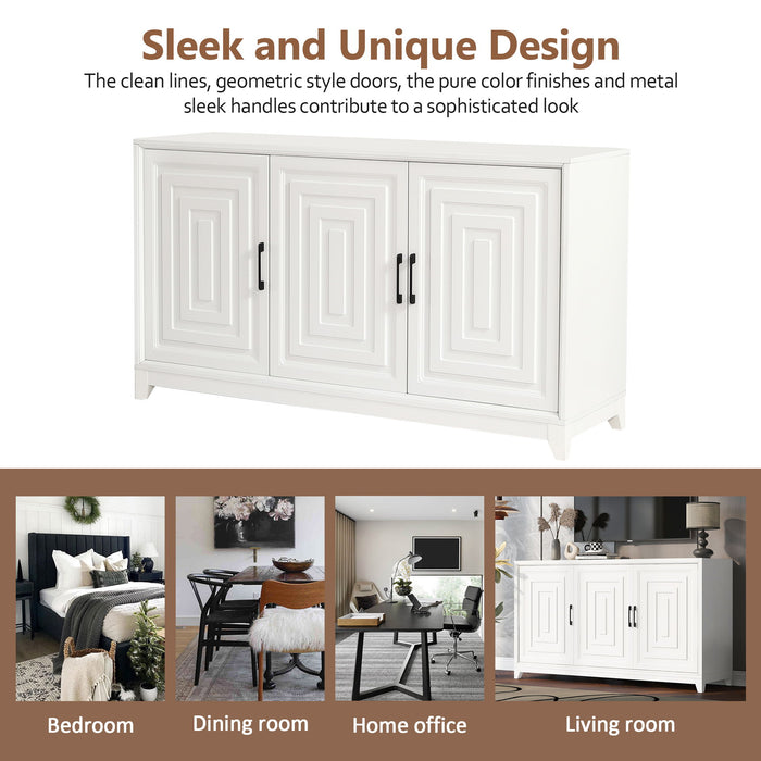 TV Stand, Media Console Cabinet With 2 Spacious Storage Space