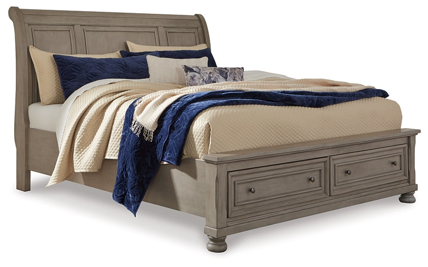 Ashley Express - Lettner Queen Sleigh Bed with 2 Storage Drawers