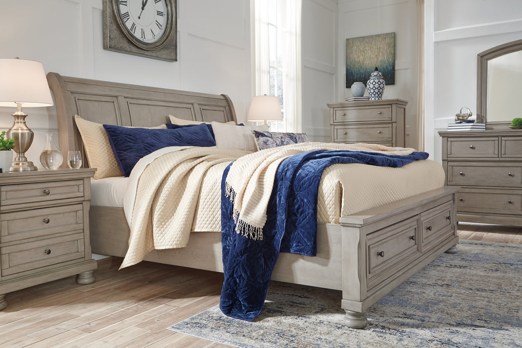 Ashley Express - Lettner Queen Sleigh Bed with 2 Storage Drawers