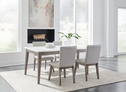 Loyaska Dining Table and 4 Chairs