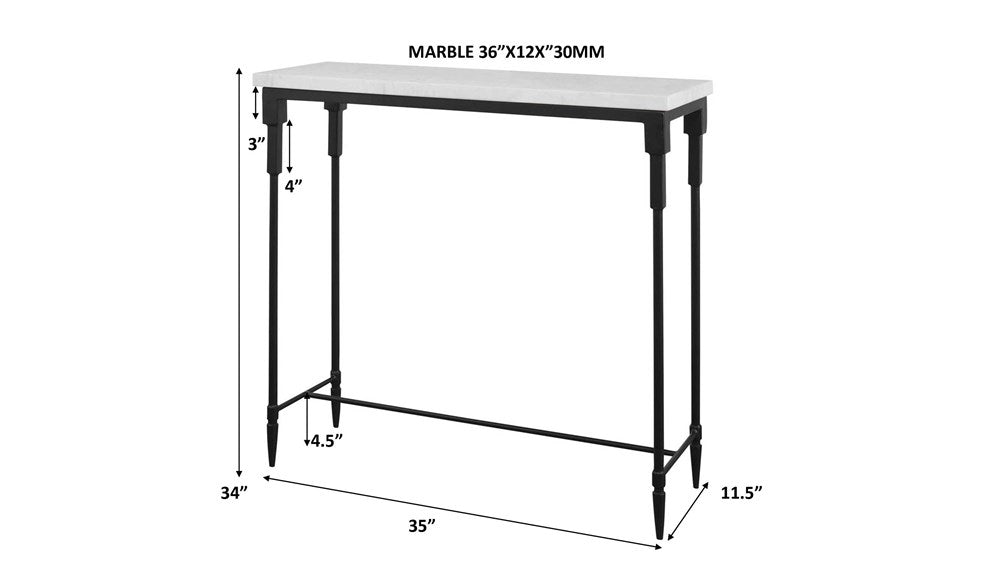 BOURGES CONSOLE TABLE, 2 CARTONS