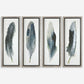 FEATHERED BEAUTY FRAMED PRINTS, S/4