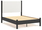 Cadmori Full Upholstered Panel Bed with 2 Nightstands