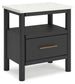 Cadmori Full Upholstered Panel Bed with 2 Nightstands