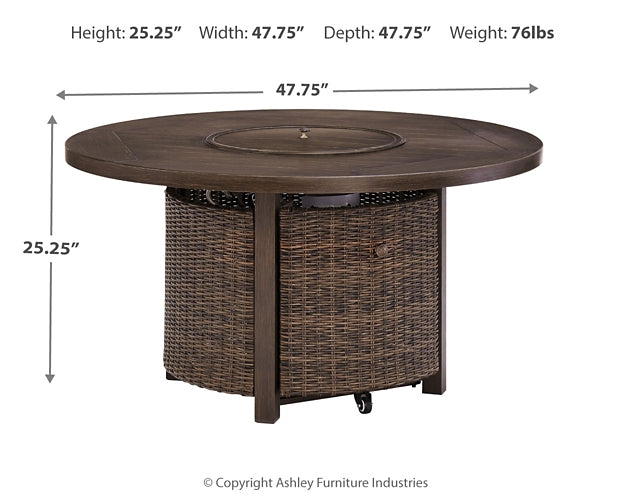 Paradise Trail Round Fire Pit Table