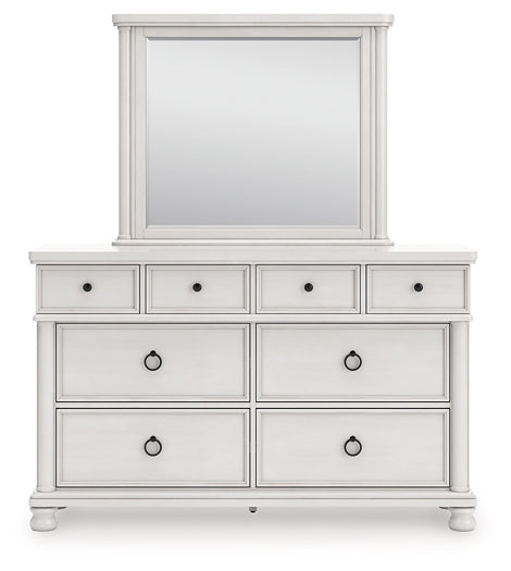 Rowlenstown King Poster Bed, Dresser and Mirror