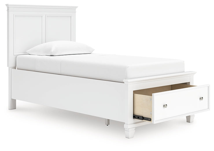 Fortman Twin Panel Storage Bed, Dresser and Mirror