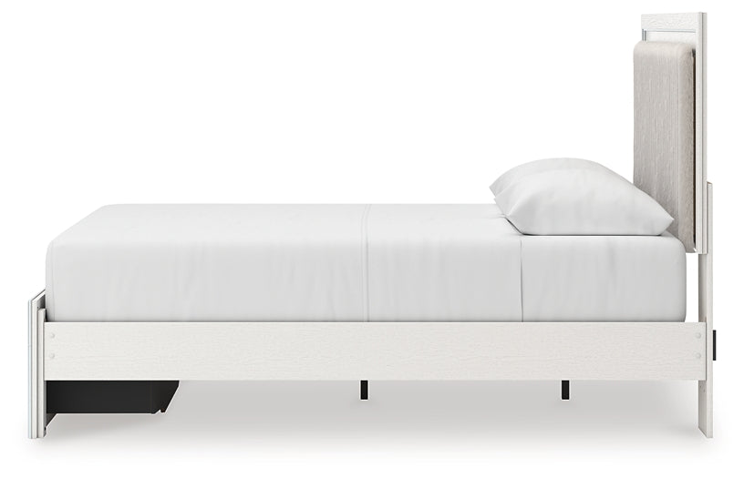 Zuraleus Queen Upholstered Panel Platform Storage Bed, Dresser and Mirror