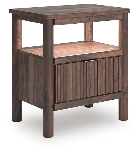 Pamytta Twin Upholstered Panel Bed, Dresser, Mirror, Chest and Nightstand