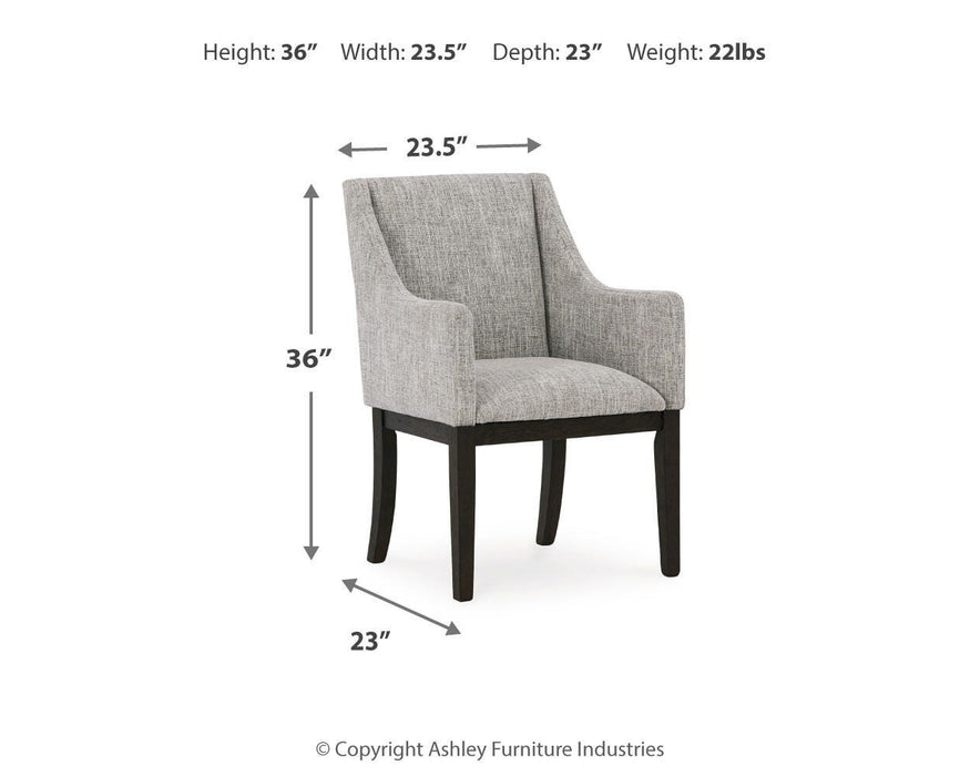 Ashley Express - Burkhaus Dining UPH Arm Chair (2/CN)