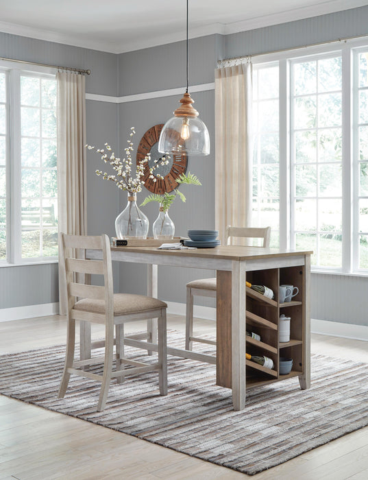 Ashley Express - Skempton Counter Height Dining Table and 2 Barstools