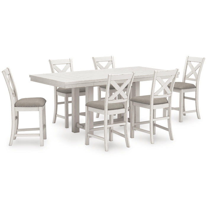 Robbinsdale Counter Height Dining Table and 6 Barstools
