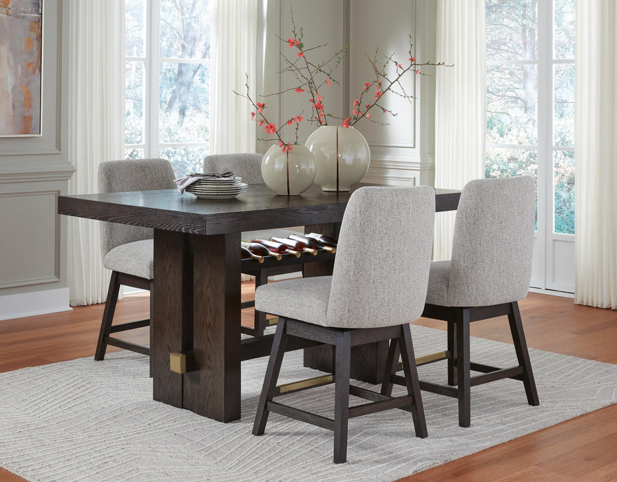 Burkhaus Counter Height Dining Table and 4 Barstools