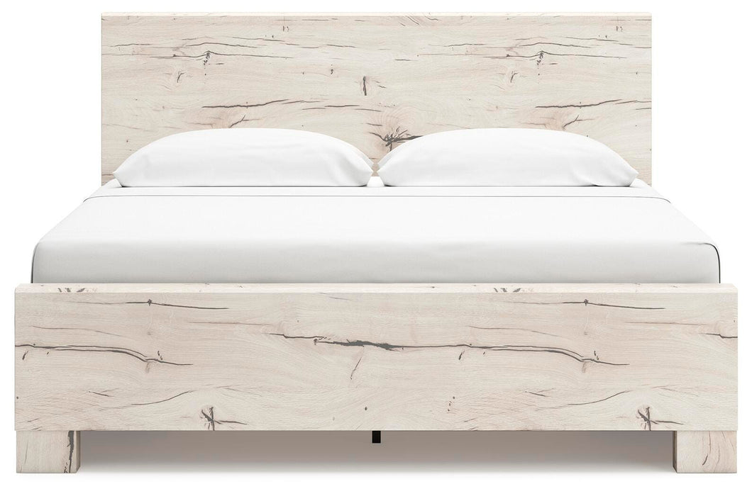 Lawroy King Panel Bed with Storage, Dresser and Mirror