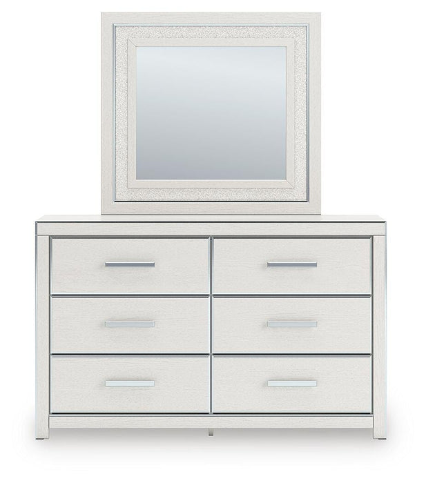 Zuraleus King Upholstered Panel Platform Storage Bed, Dresser, Mirror, Chest and Nightstand