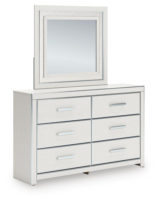 Zuraleus King Upholstered Panel Platform Storage Bed, Dresser, Mirror, Chest and Nightstand