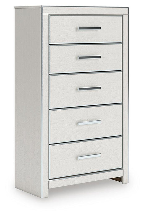 Zuraleus King Upholstered Panel Platform Storage Bed, Dresser, Mirror, Chest and Nightstand