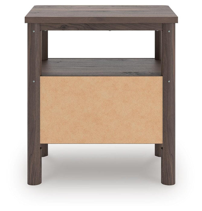 Pamytta Full Upholstered Panel Platform Bed, Dresser, Mirror, Chest and Nightstand