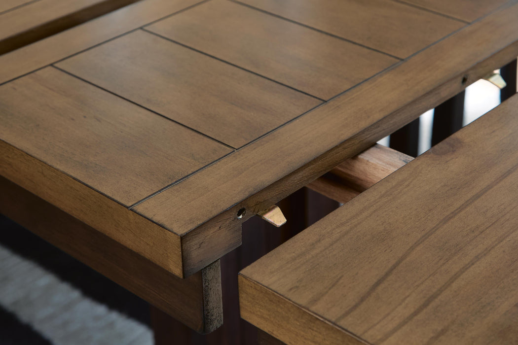 Rylandeen Counter Height Dining Table and 4 Barstools