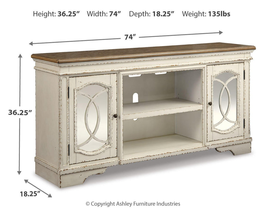 Realyn XL TV Stand w/Fireplace Option