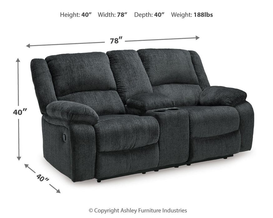 Draycoll DBL Rec Loveseat w/Console