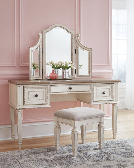 Ashley Express - Realyn Vanity/Mirror/Stool (3/CN)