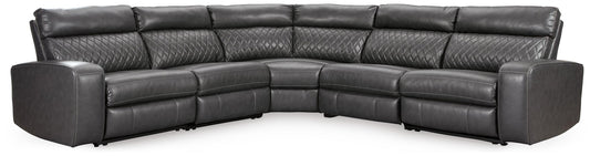 Samperstone 5-Piece Power Reclining Sectional
