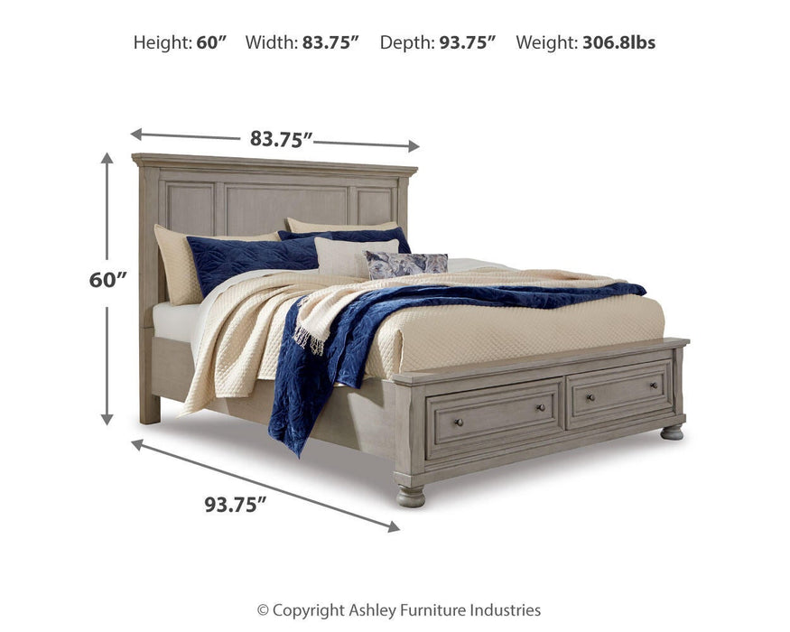 Lettner California King Panel Storage bed