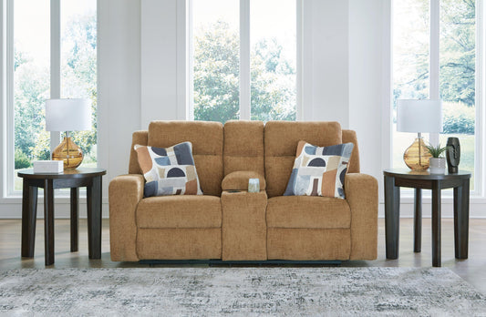 Kanlow DBL Rec Loveseat w/Console
