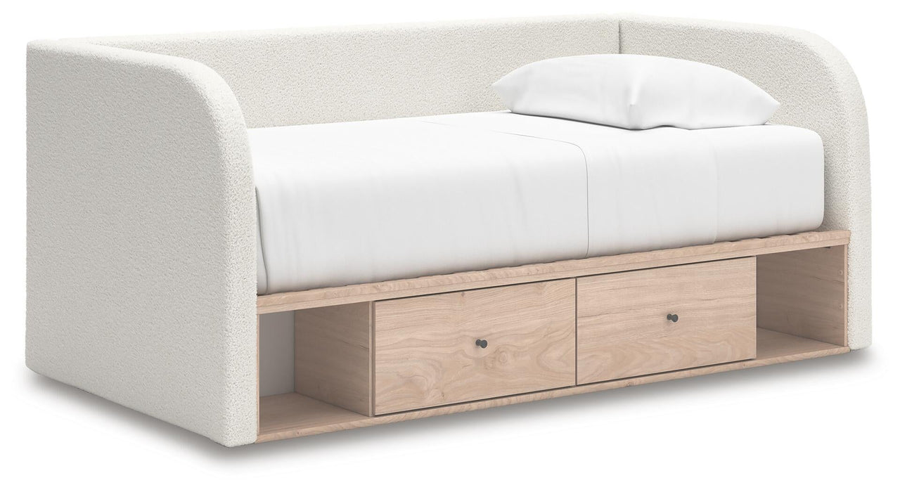 Arloster Twin Upholstered Day Bed with Storage