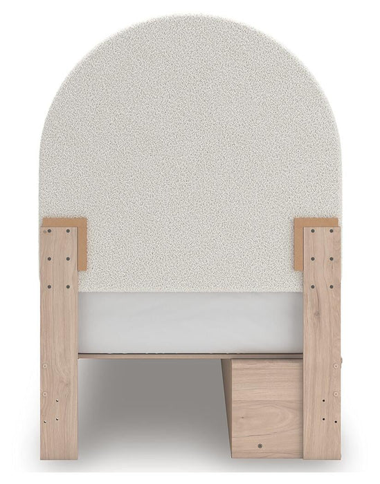 Arloster Twin Upholstered Panel Bed with Storage
