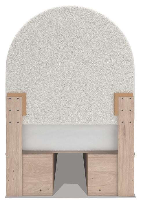 Arloster Twin Upholstered Panel Bed with Storage