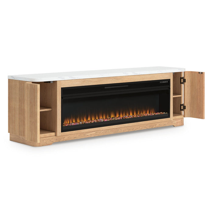 Camdill 80" TV Stand with Electric Fireplace