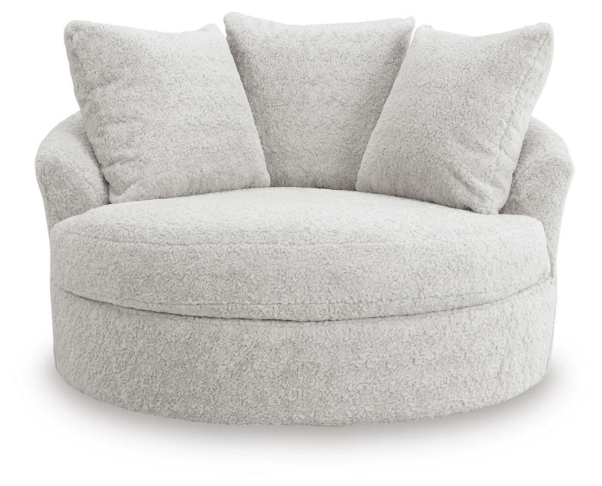 Cuddle Plush Oversized Swivel Accent Chair