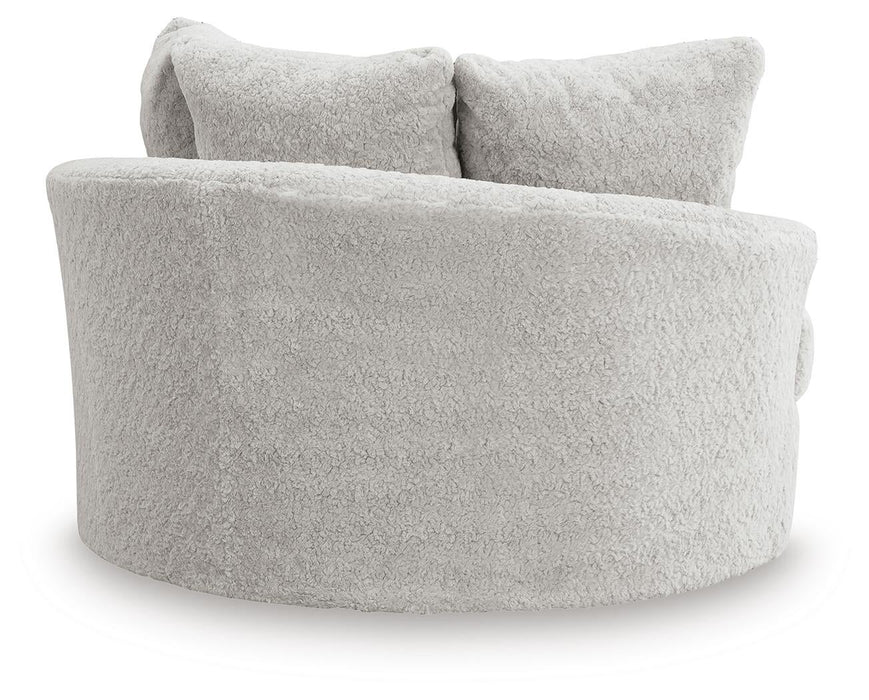 Cuddle Plush Oversized Swivel Accent Chair