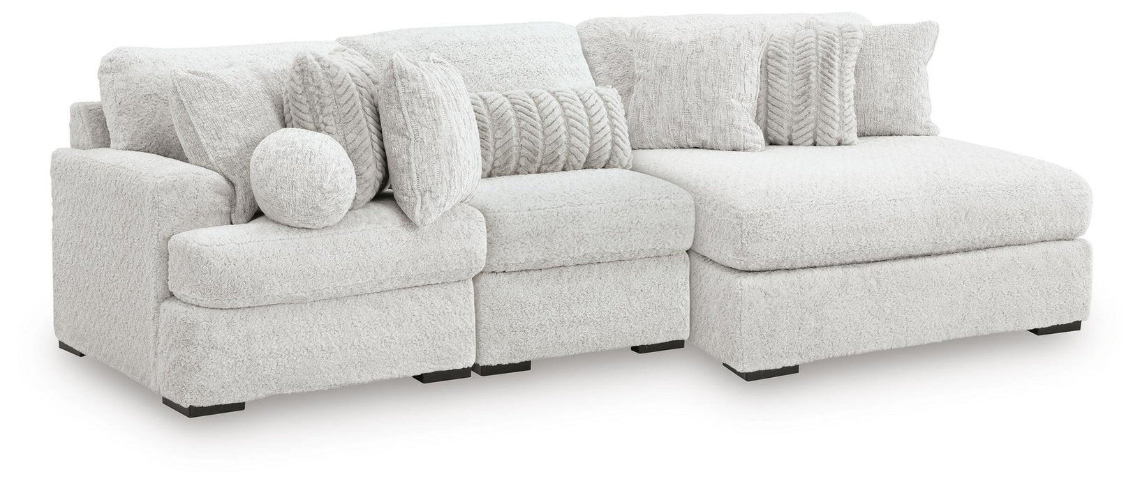 Cuddle Plush 3-Piece Sectional with Chaise