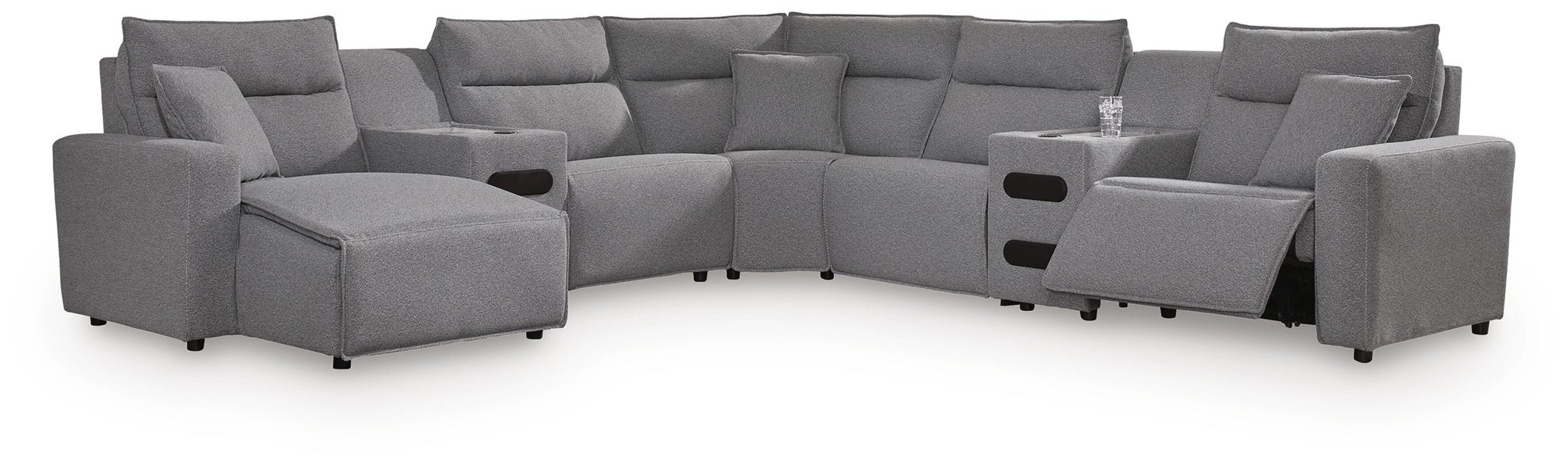 Modmax II 7-Piece Power Reclining Sectional with Chaise and Audio Consoles