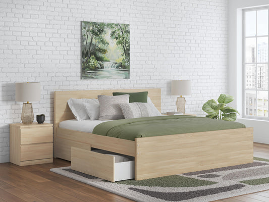 Ashley Express - Onita Queen Panel Platform Bed with 1 Side Storage